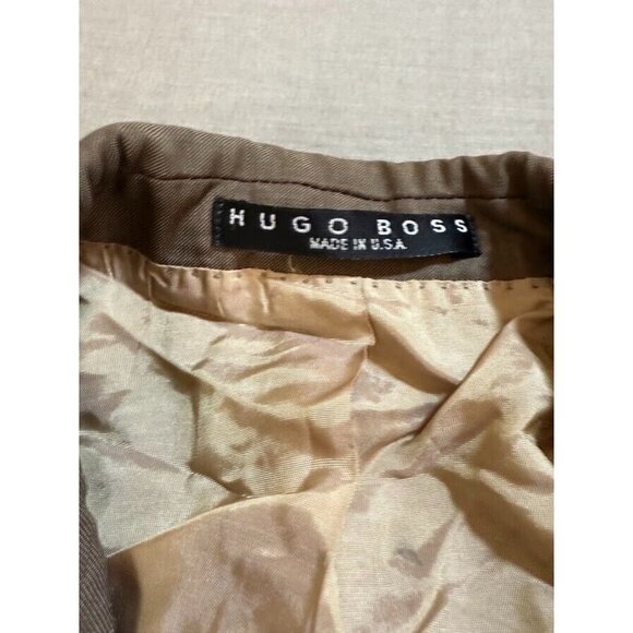 Hugo Boss Jacket Adult‎ Beige Medium Button Long Sleeve Blazer Mens Made In USA. - Picture 9 of 16